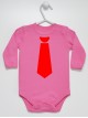 Krawat Kolor Czerwony - eleganckie body niemowlęce
