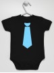 Krawat Nadruk Błękitny - body niemowlęce dla chłopca