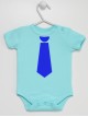 Nadruk Krawat Kolor Niebieski - bodziak dla niemowląt