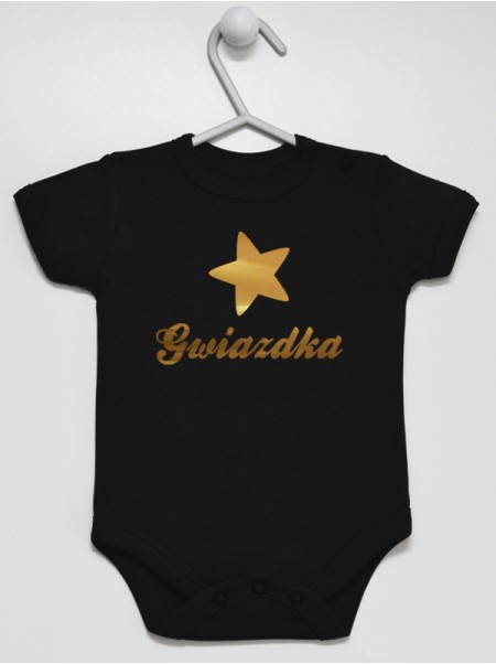 Napis Złoty Gwiazdka - body dla niemowląt i noworodków