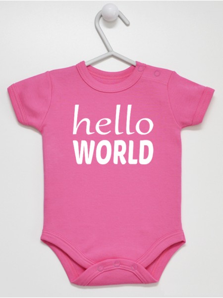 Hello World - body dla noworodka z napisami