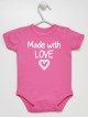 Made With Love - body z napisami dla noworodka