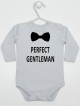 Nadruk Perfect Gentleman z Muchą - body bawełniane dla chłopca