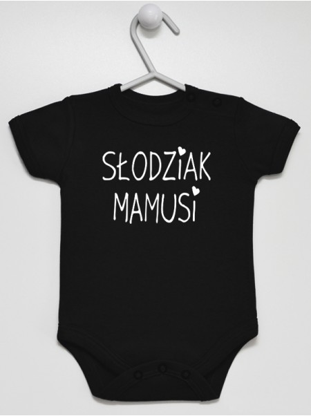   Body Słodziak Mamusi rozmiar 74, kolor czarny, krótki rękaw