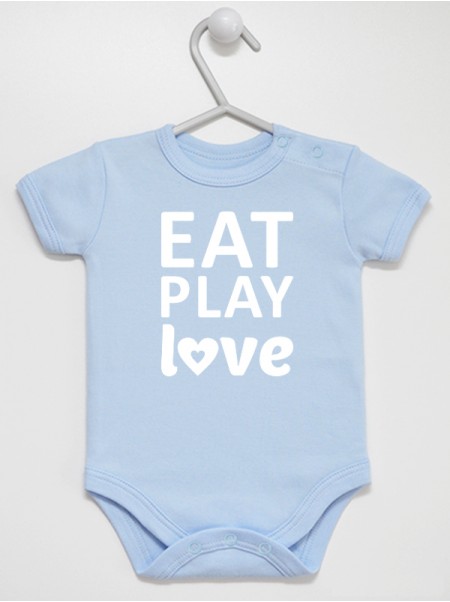 Eat Play Love - body z napisami dla dziecka