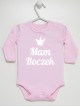 Napis z Koroną Mam Roczek- body dla niemowlaka