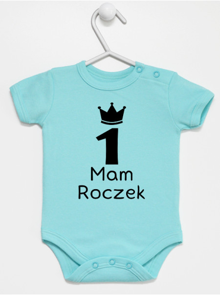 Body Mam Roczek rozmiar 80, kolor miętowy, krótki rękaw