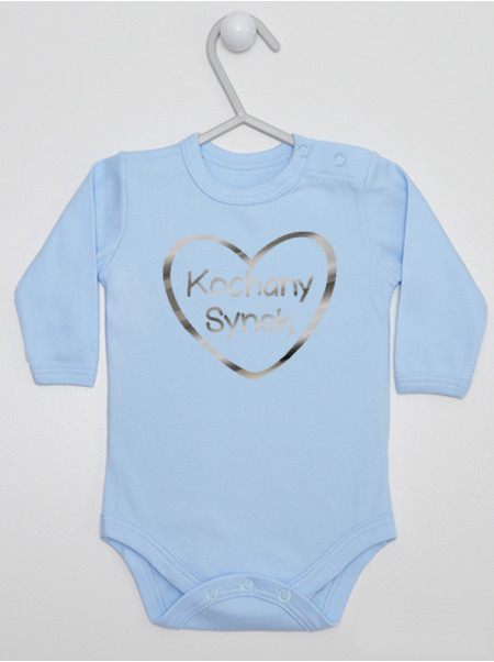  Body Kochany Synek rozmiar 56, kolor błękitny, długi rękaw