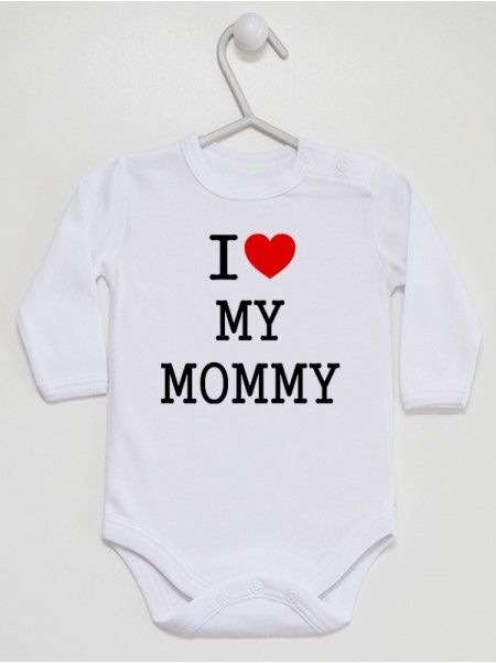 Napis I Love My Mommy - body dla dzieci z nadrukami