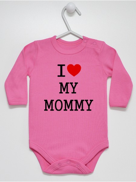 Napis I Love My Mommy - body dla dzieci z nadrukami
