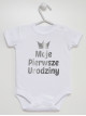 Moje Pierwsze Urodziny Nadruk Srebrny 04 - body niemowlęce Moje Pierwsze Urodziny Nadruk Srebrny 04 - body niemowlęce