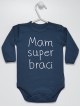 Nadruk Mam Super Braci - body dla chłopczyka niemowlęce