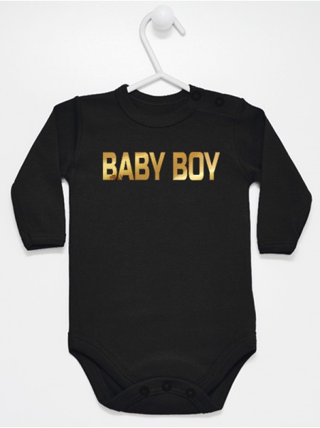 Baby Boy Złoty Nadruk - bodziak dla chłopczyka