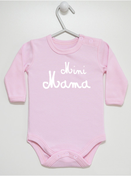 Bodziak Mini Mama rozmiar 56, kolor różowy, długi rękaw