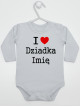I Love Dziadka + Imię 01 - body niemowlęce I Love Dziadka + Imię 01 - body niemowlęce
