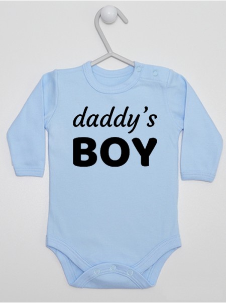 Daddy's Boy Nadruk Biały - body dla chłopca z nadrukiem