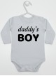 Daddy's Boy Nadruk Biały - body dla chłopca z nadrukiem