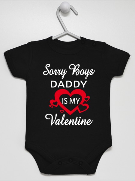  Napis Daddy Is My Valentine - body dla dziewczynki na walentynki