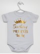 Birthday Princess Nadruk Złoty - body niemowlęce z imieniem