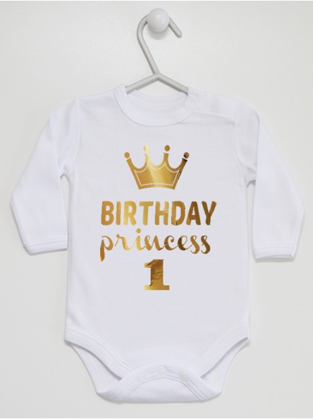 Birthday Princess Na Pierwsze Urodziny - body dla dziewczynki