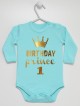 Birthday Prince na Pierwsze Urodziny - body dla chłopca
