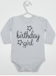 Birthday Girl z Gwiazdkami - body dla dziewczynki urodzinowe