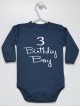 Birthday Boy - body z nadrukiem na trzecie urodziny