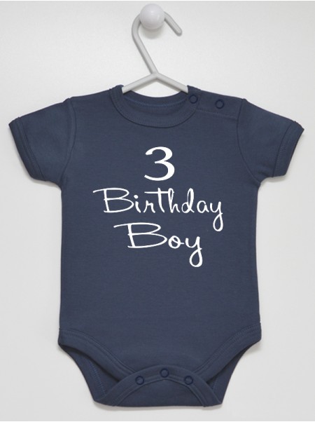 Birthday Boy - body z nadrukiem na trzecie urodziny