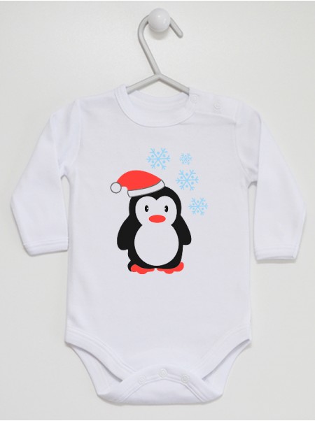 Zimowy Pingwinek - body dla niemowlaka