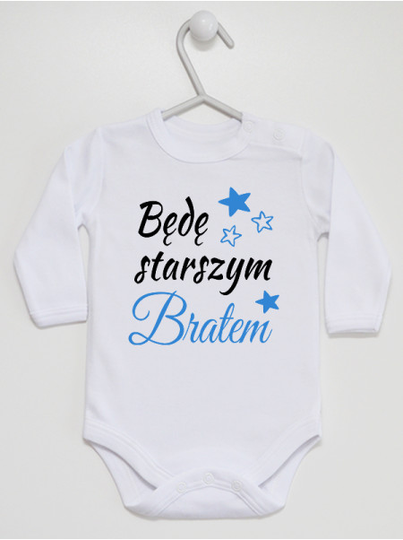 Bedę Starszym Bratem z Gwiazdkami - bodziak dla chłopca