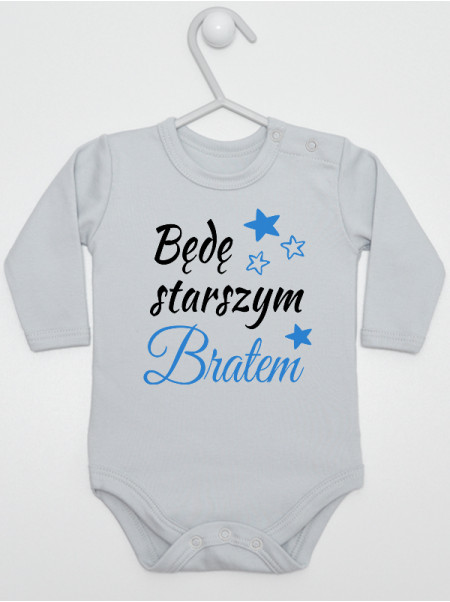 Bedę Starszym Bratem z Gwiazdkami - bodziak dla chłopca