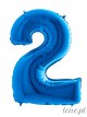 Cyfra Dwa Niebieski - balon foliowy