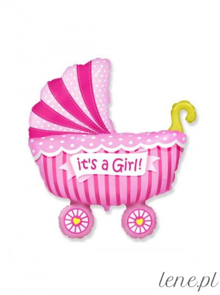 Wózek dla Dziewczynki - balon foliowy