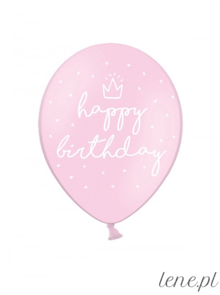 Happy Birthday Korona - balon lateksowy
