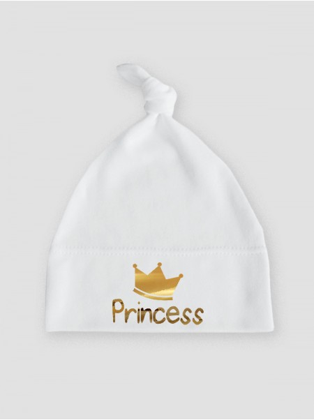 Princess Nadruk Złoty - czapeczka dla dziewczynki