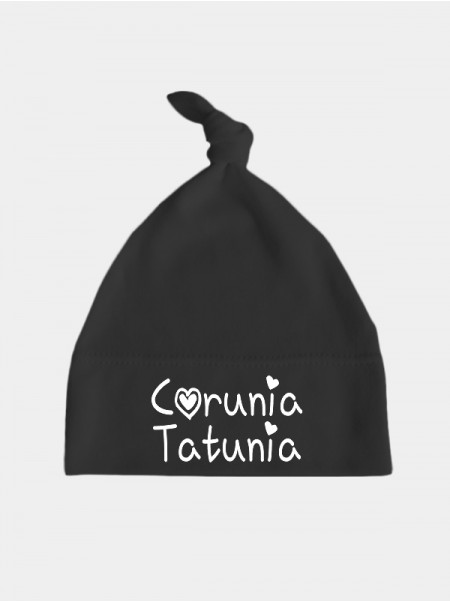 Córunia Tatunia - czapka dla dziewczynki z supełkiem