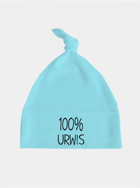 Napis 100 Procent Urwis - czapeczka dla dzieci z supełkiem