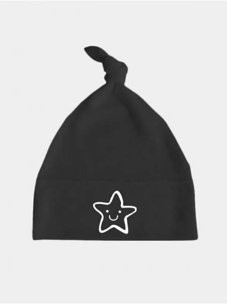 Wesoła Gwiazdka - czapka dla niemowląt z supełkiem