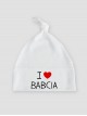 I Love Babcia - czapka dla dzieci bawełniana