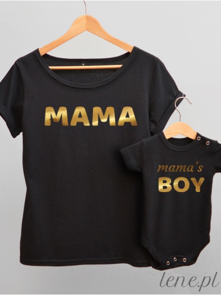 Napisy Złote Mama i Boy - ubrania dla mamy i syna