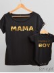Napisy Złote Mama i Boy - ubrania dla mamy i syna