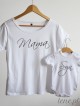 Napis na bluzce Mama a na ubranku Syn - komplet mama i syn 