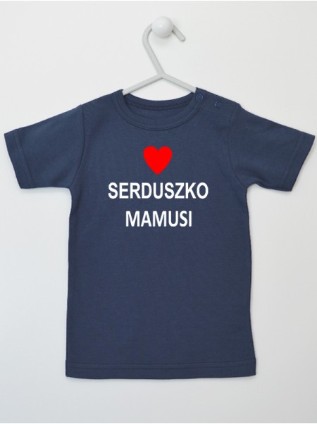 Serduszko Mamusi z Sercem - koszulka niemowlęca z nadrukiem