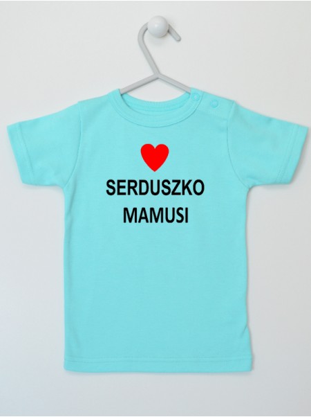 Serduszko Mamusi z Sercem - koszulka niemowlęca z nadrukiem