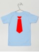 Krawat Kolor Czerwony - elegancka koszulka niemowlęca