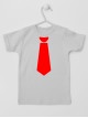 Krawat Kolor Czerwony - elegancka koszulka niemowlęca