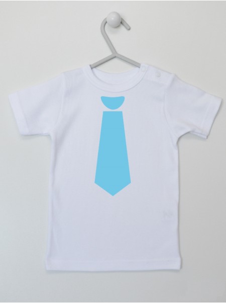 Krawat Nadruk Błękitny - koszulka dla chłopca