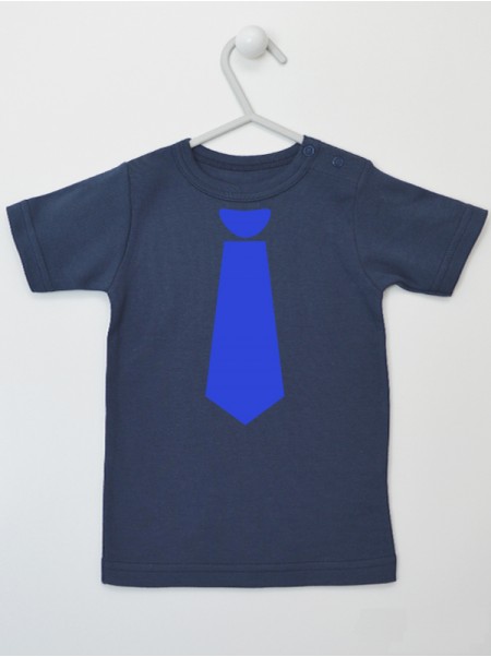 Krawat Kolor Niebieski - t-shirt chłopięcy z nadrukiem