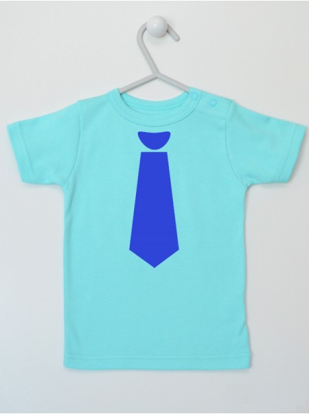 Krawat Kolor Niebieski - t-shirt chłopięcy z nadrukiem