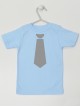 Krawat w Kolorze Szarym - koszulka elegancka dla chłopca